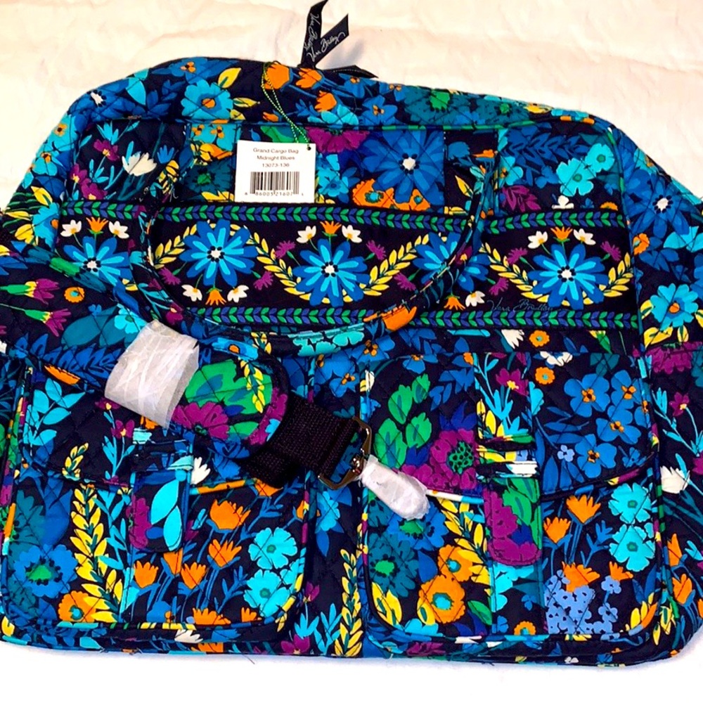 NWT Vera Bradley Grand Cargo Bag Midnight Blues